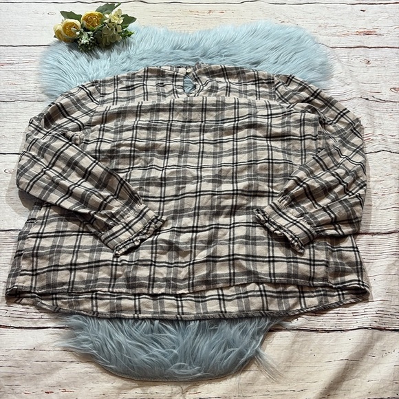 Rails Plaid Ariana Blouse in Ivory Onyx sz M - Picture 12 of 13